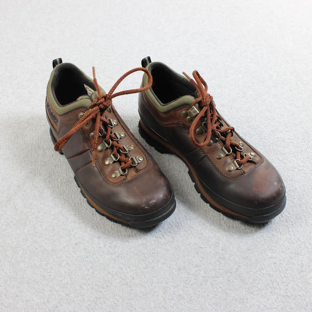Timberland Boots Women 9 Brown Leather Trail Chukka Hike Lace Up Slip Resistant